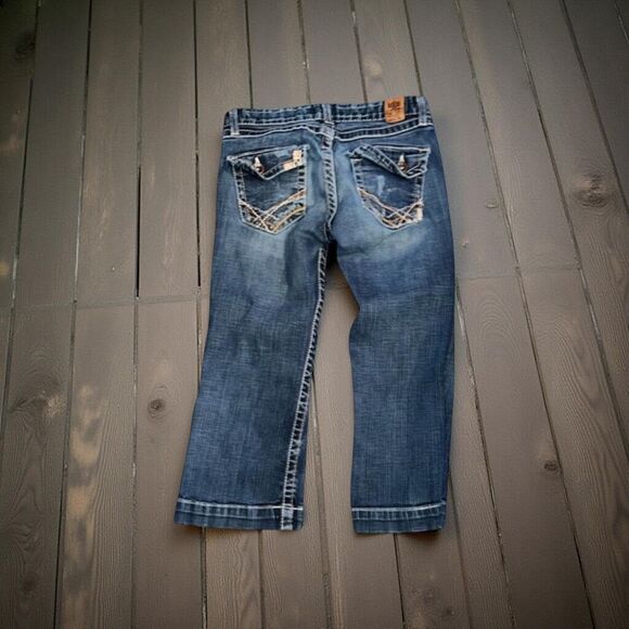 BKE Lily Stretch Mid Rise Denim Capri Jeans Size 28” #132 - Picture 1 of 6